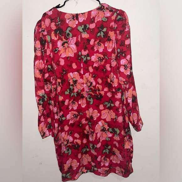 Hm  Plus size Floral Puff Sleeve Mini Dress - Picture 7 of 8